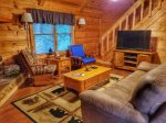 north Georgia cabin rental- living room